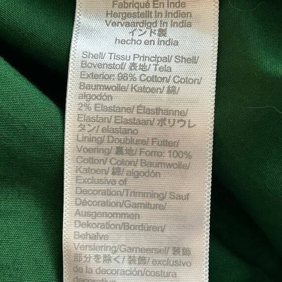 J. Crew Factory Women's Scallop-Trim Button-Front Midi Dress Fern Canyon 6 New - Picture 10 of 10